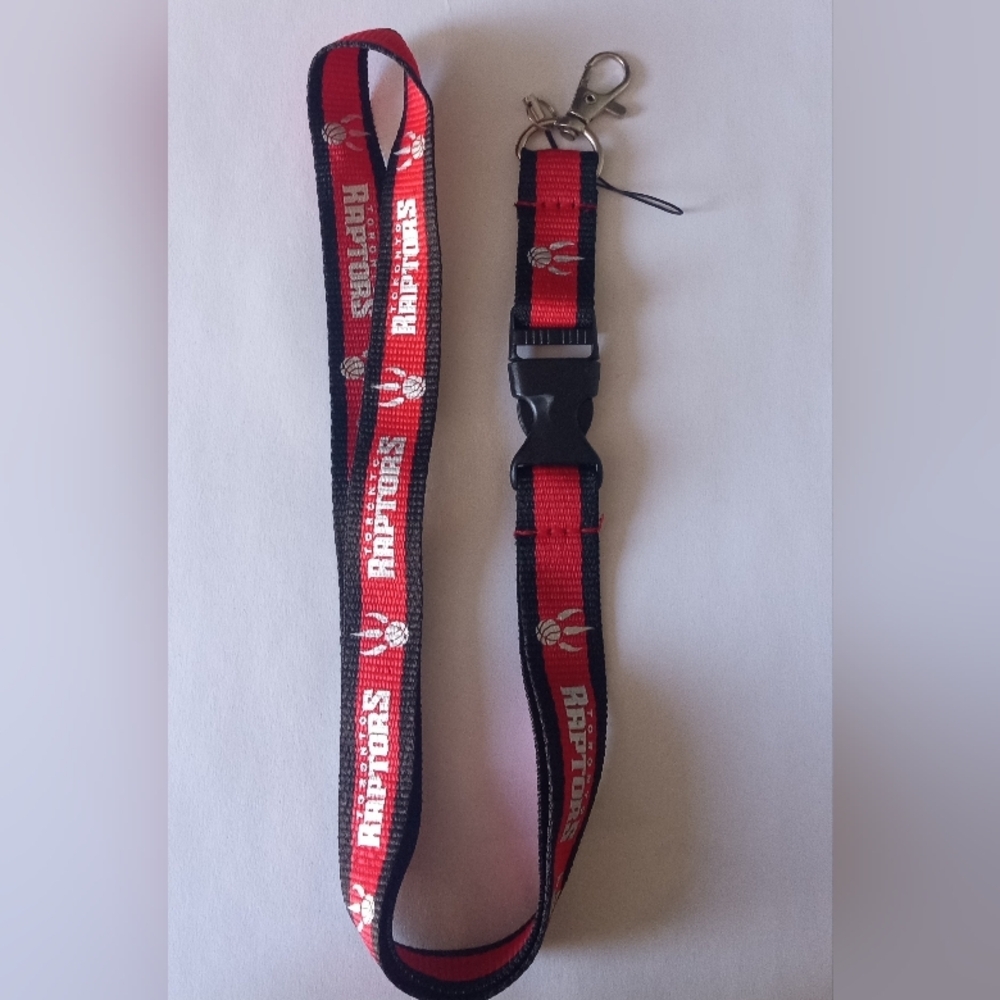 Raptors Red and Black Lanyard